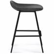 Dafney Contemporary Counter Height Stool (Set of 2) in Distressed Charcoal Gray