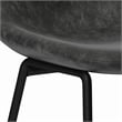 Dafney Contemporary Counter Height Stool (Set of 2) in Distressed Charcoal Gray