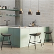 Dafney Contemporary Counter Height Stool (Set of 2) in Distressed Charcoal Gray
