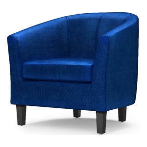 austin 30 inch wide transitional tub chair in blue velvet fabric
