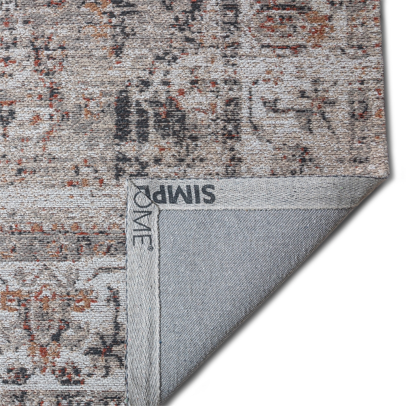Dobbins 8 x 10 Area Rug Contemporary in Beige and Rust