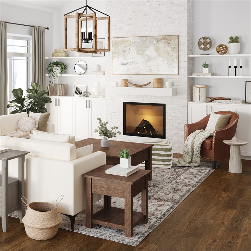 Dobbins 8 x 10 Area Rug Contemporary in Beige and Rust