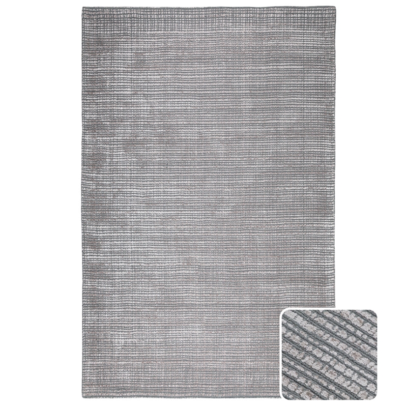 Paynes 6 x 9 Area Rug Contemporary in Silver
