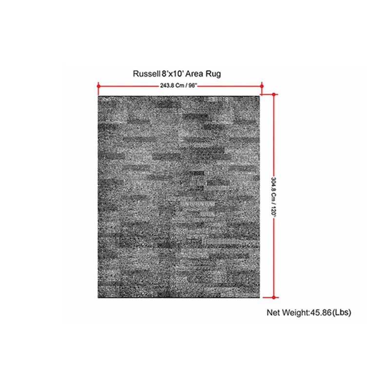 Russell 8 x 10 Area Rug Contemporary in Mocha