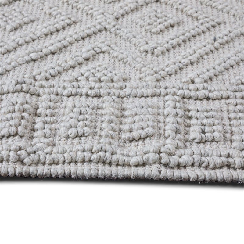 Mead 6 x 9 Area Rug Contemporary in Ivory