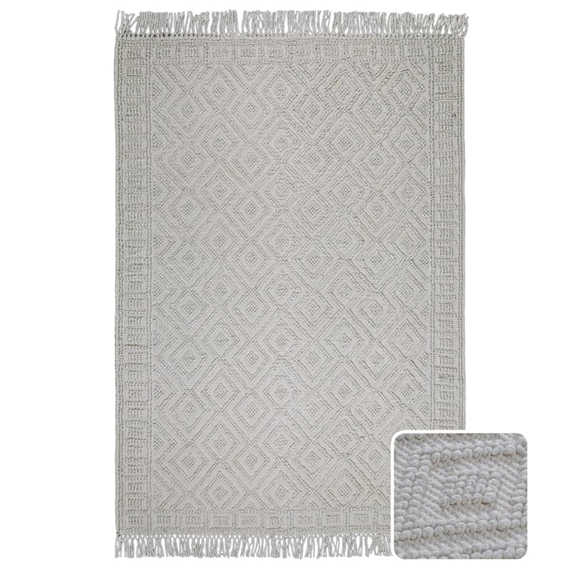 Mead 6 x 9 Area Rug Contemporary in Ivory