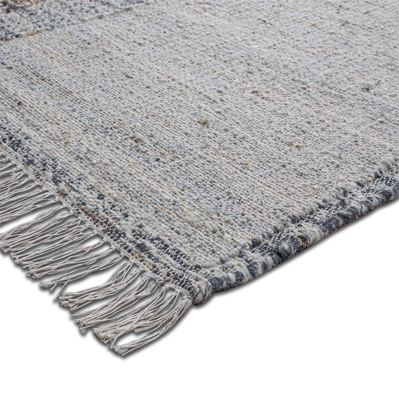 Lester 6 x 9 Area Rug Contemporary in Natural and Silver