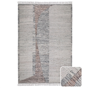 lester 6 x 9 area rug contemporary in natural and silver