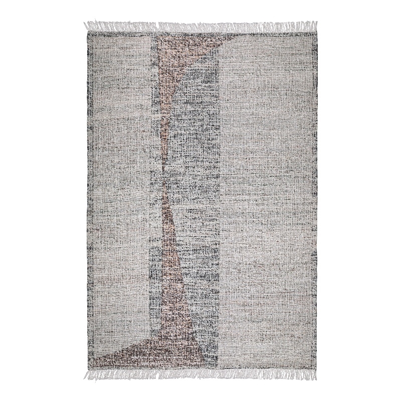 Lester 6 x 9 Area Rug Contemporary in Natural and Silver