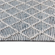 Ogden 6 x 9 Area Rug Contemporary in Ivory and Teal