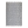 Ogden 6 x 9 Area Rug Contemporary in Ivory and Teal