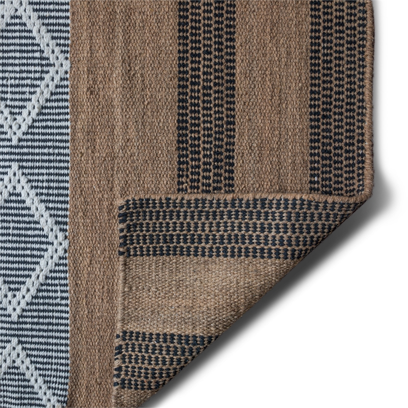 Hart 6 x 9 Area Rug Contemporary in Taupe and Black