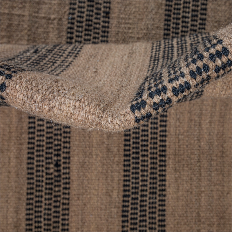 Hart 6 x 9 Area Rug Contemporary in Taupe and Black