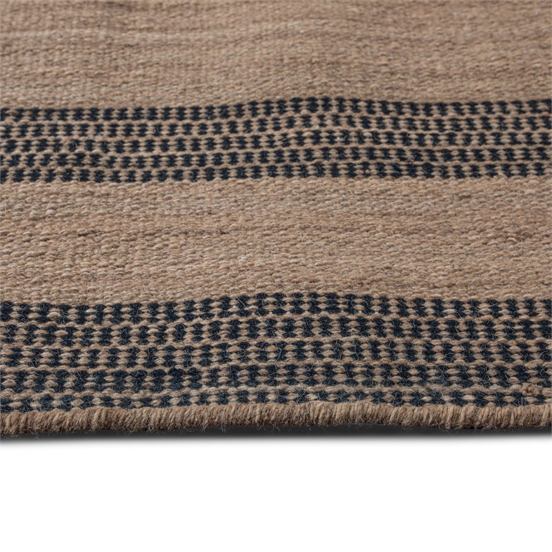 Hart 6 x 9 Area Rug Contemporary in Taupe and Black