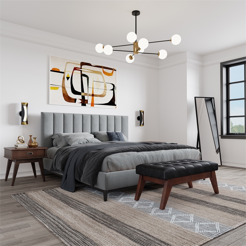 Hart 6 x 9 Area Rug Contemporary in Taupe and Black
