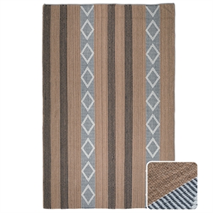 hart 6 x 9 area rug contemporary in taupe and black