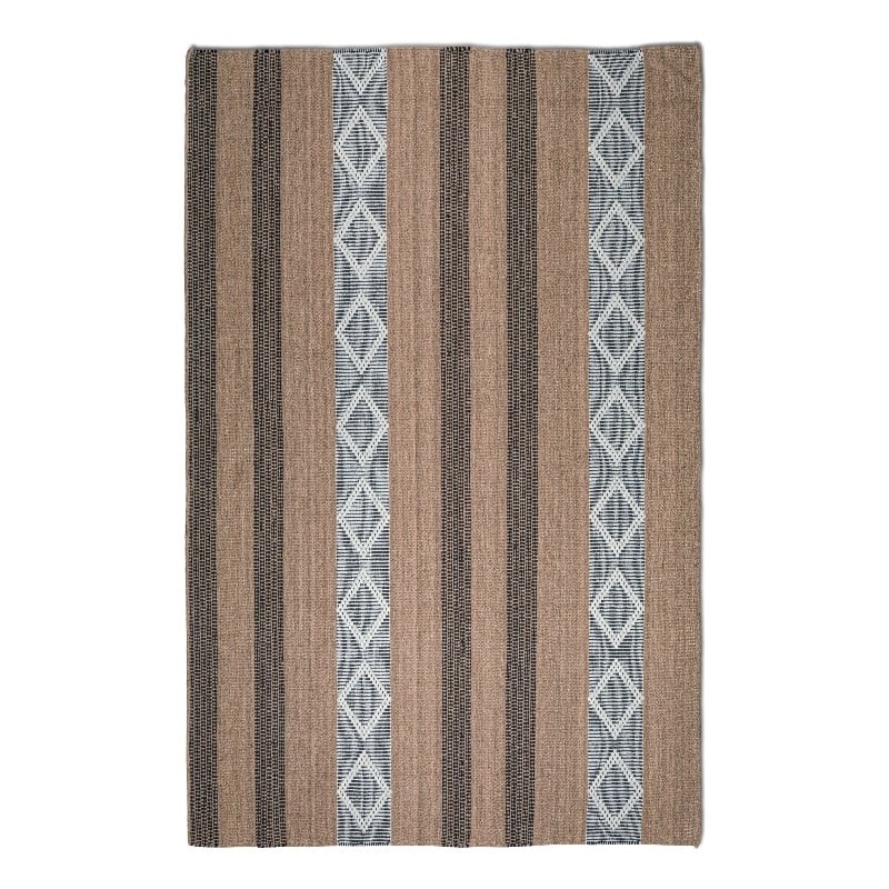 Hart 6 x 9 Area Rug Contemporary in Taupe and Black