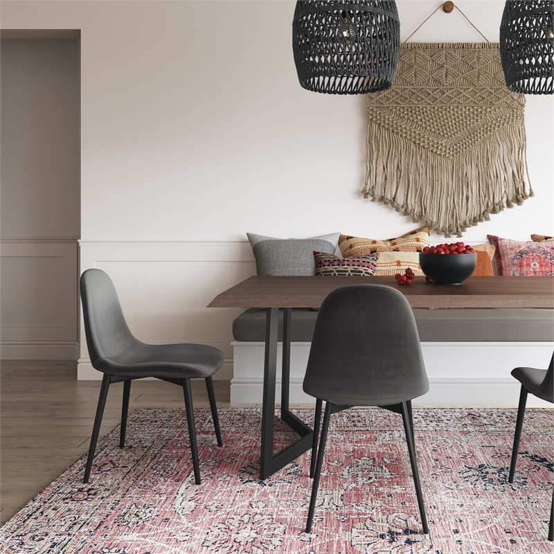 Coleman 8 x 10 Area Rug Contemporary in Pink and Blue