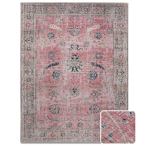 coleman 8 x 10 area rug contemporary in pink and blue