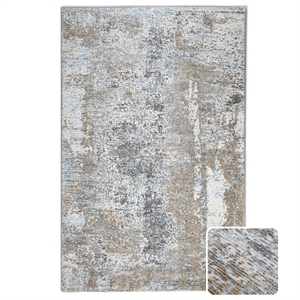 emmalee 6 x 9 area rug contemporary in blue and gold