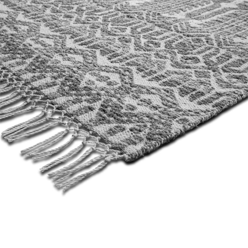 Banning 8 x 10 Area Rug Contemporary in Gray and Ivory