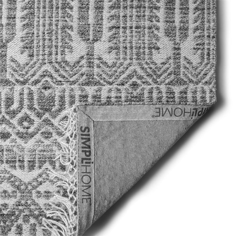 Banning 8 x 10 Area Rug Contemporary in Gray and Ivory