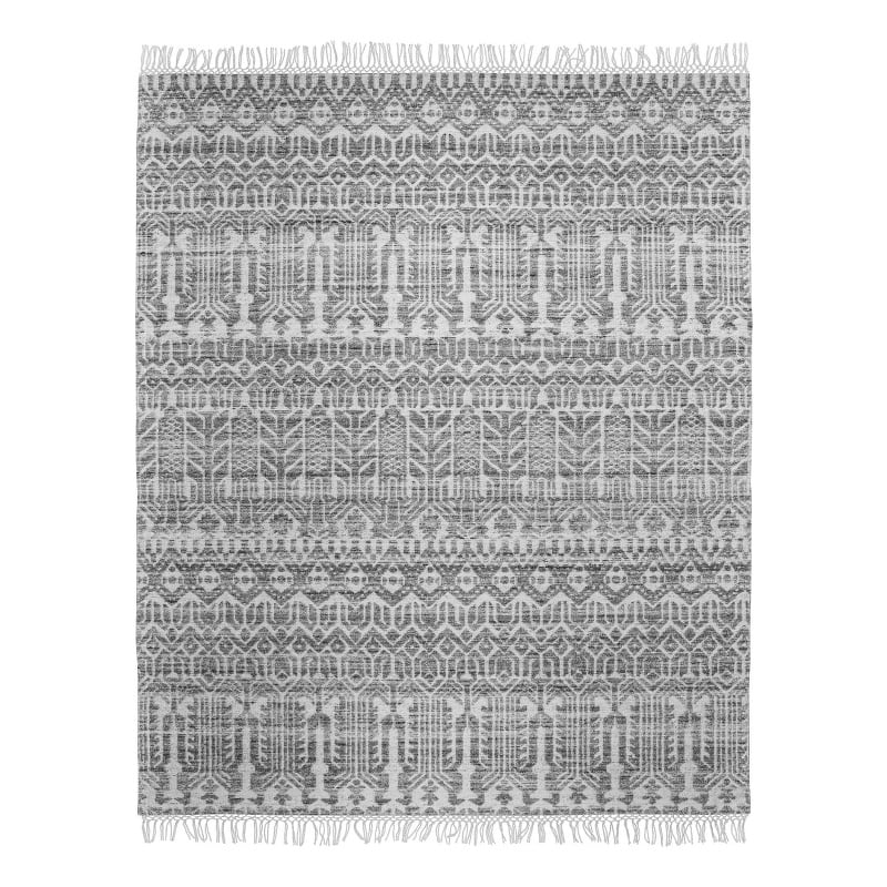 Banning 8 x 10 Area Rug Contemporary in Gray and Ivory