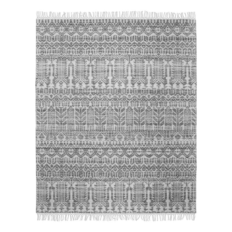 Banning 8 x 10 Area Rug Contemporary in Gray and Ivory