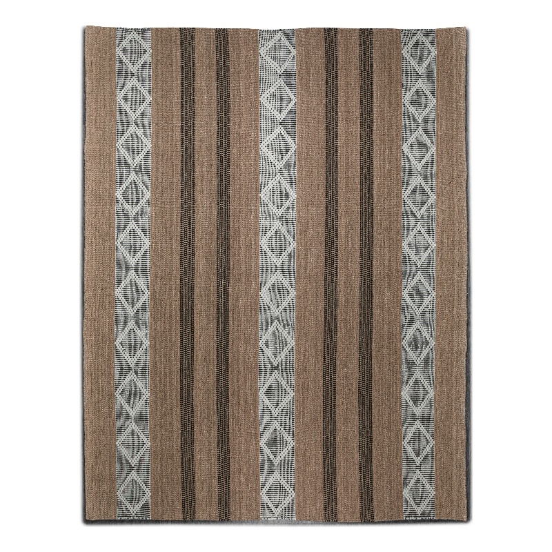 Hart 8 x 10 Area Rug Contemporary in Taupe and Black