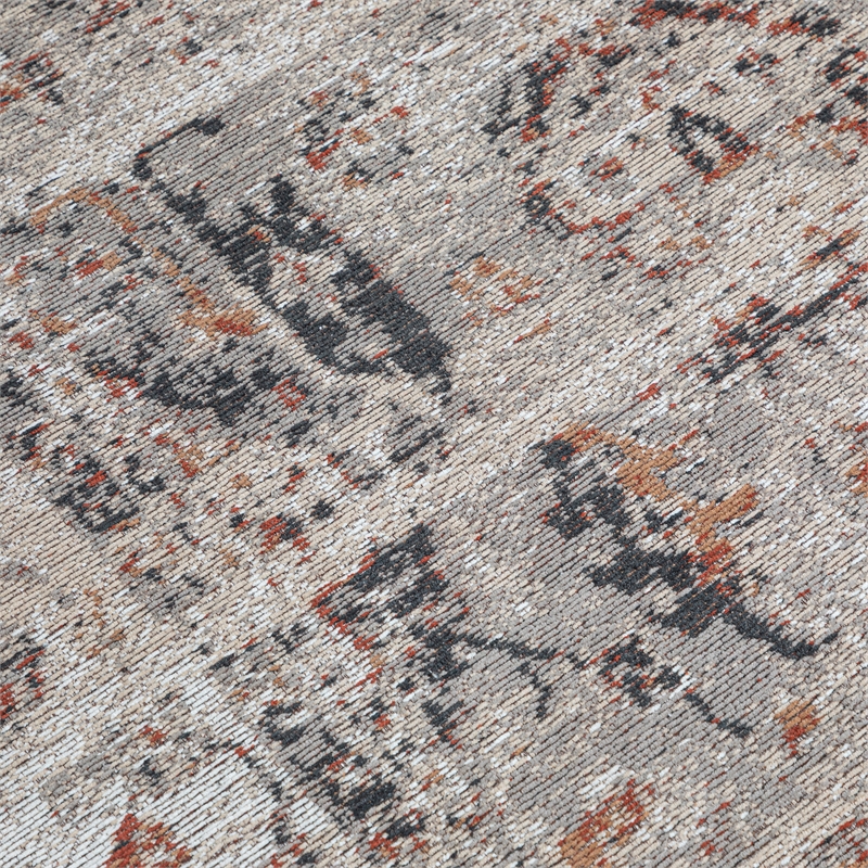 Dobbins 6 x 9 Area Rug Contemporary in Beige and  Rust