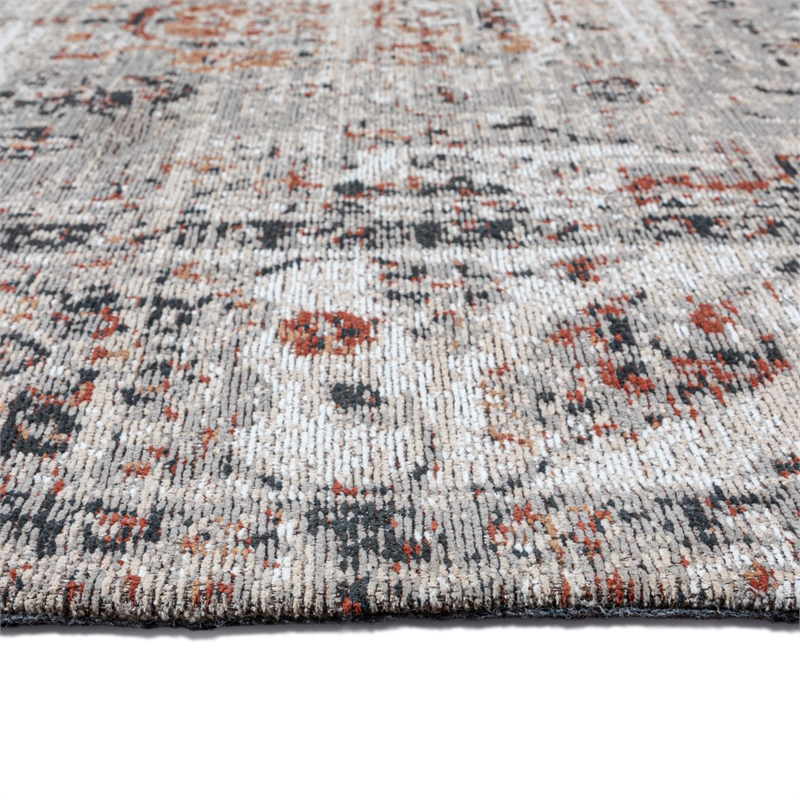 Dobbins 6 x 9 Area Rug Contemporary in Beige and  Rust