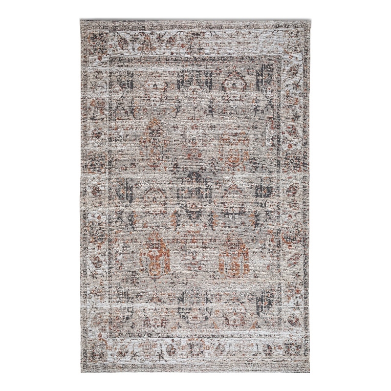 Dobbins 6 x 9 Area Rug Contemporary in Beige and  Rust