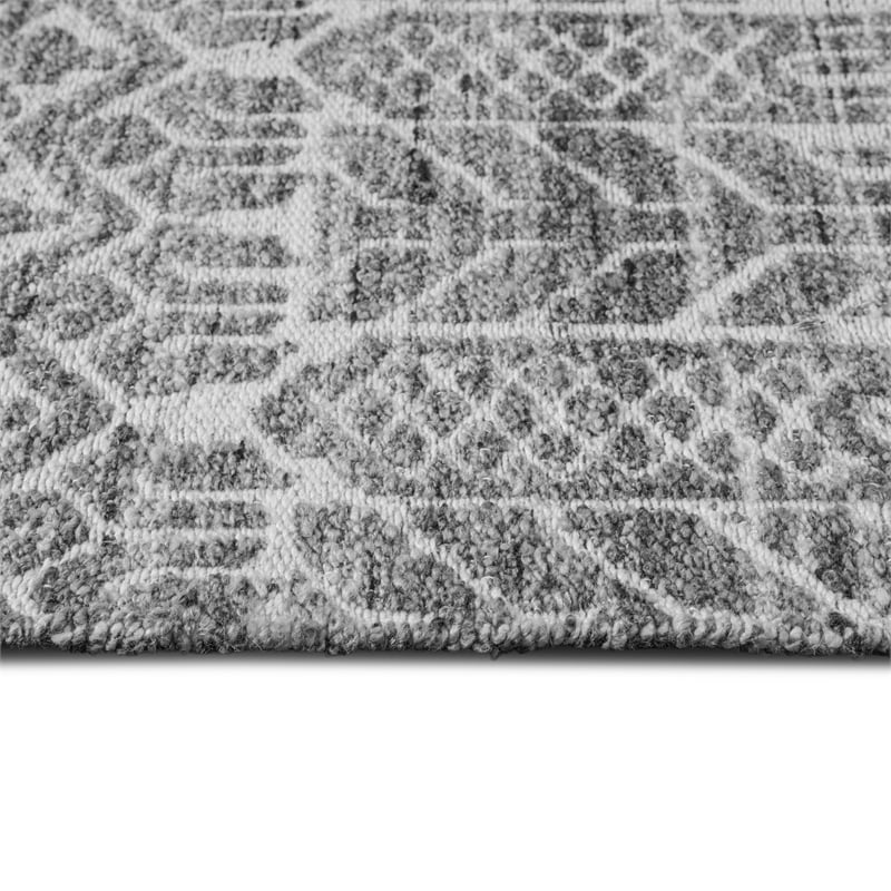 Banning 6 x 9 Area Rug Contemporary in Ivory and Gray