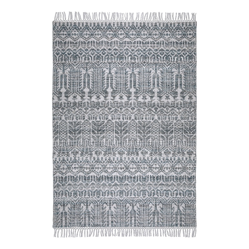Banning 6 x 9 Area Rug Contemporary in Ivory and Gray