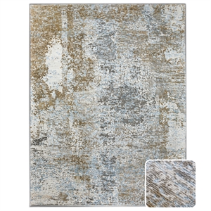 emmalee 8 x 10 area rug contemporary in blue and gold