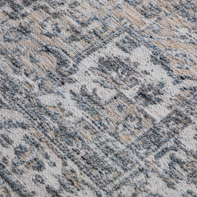 Belton 6 x 9 Area Rug Contemporary in Gray and Mustard