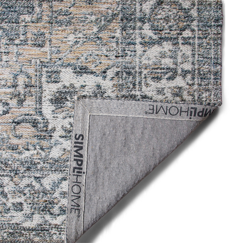 Belton 6 x 9 Area Rug Contemporary in Gray and Mustard