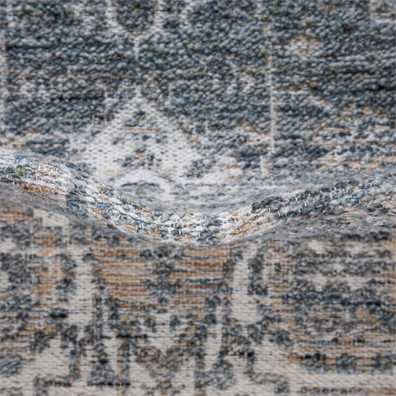 Belton 6 x 9 Area Rug Contemporary in Gray and Mustard