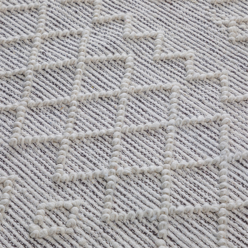 Jeffers 6 x 9 Area Rug Contemporary in Ivory and Brown