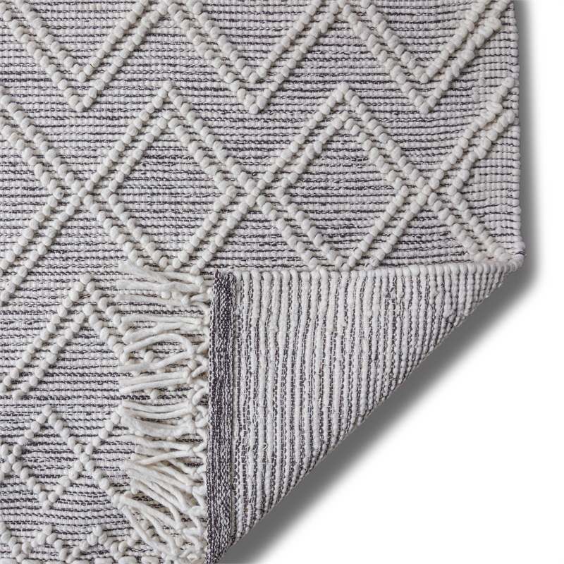 Jeffers 6 x 9 Area Rug Contemporary in Ivory and Brown