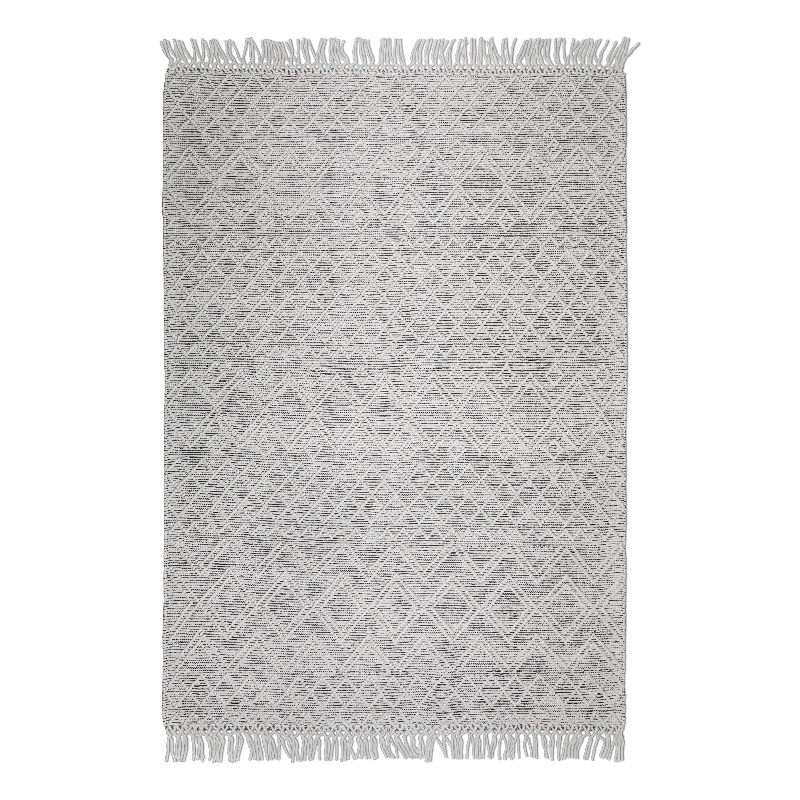 Jeffers 6 x 9 Area Rug Contemporary in Ivory and Brown