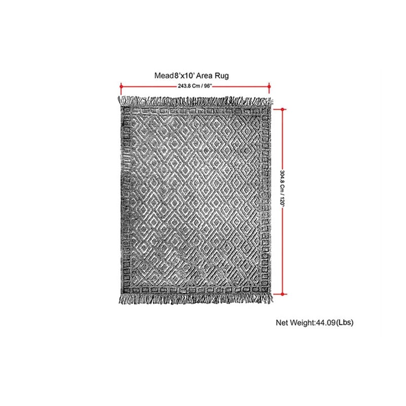 Mead 8 x 10 Area Rug Contemporary in Ivory