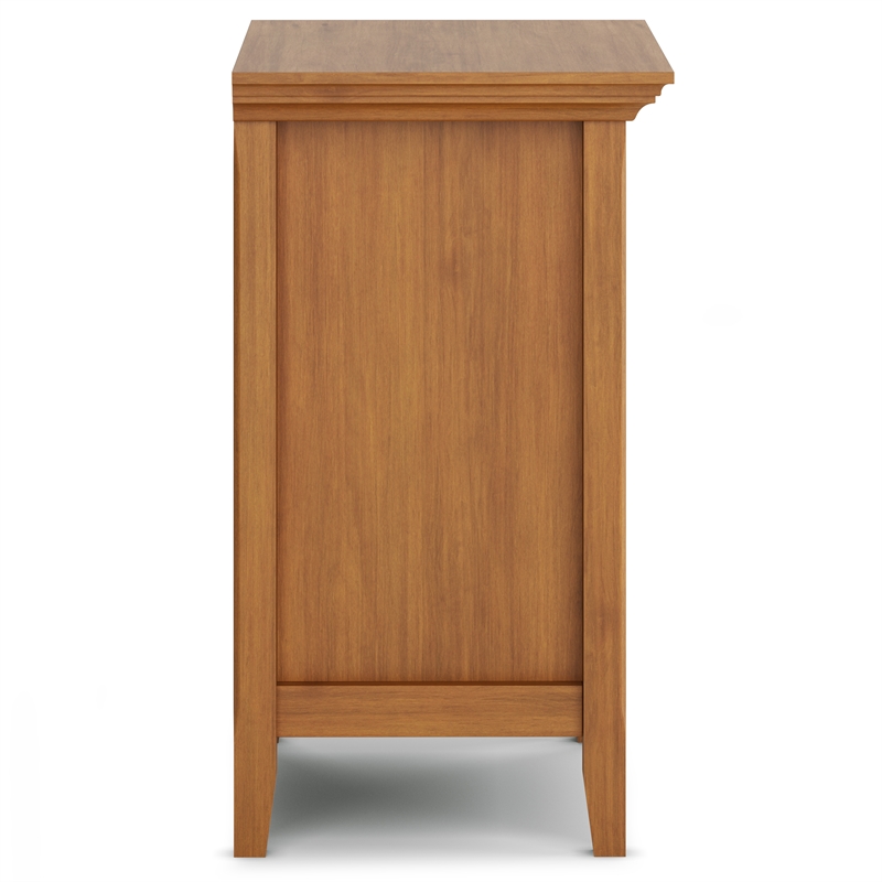 Amherst 24 inch Wide Solid Wood Transitional Bedside Table in Light Golden Brown
