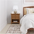 Amherst 24 inch Wide Solid Wood Transitional Bedside Table in Light Golden Brown