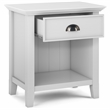 Acadian SOLID WOOD 24 inch Wide  Bedside Nightstand Table in White