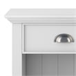 Acadian SOLID WOOD 24 inch Wide  Bedside Nightstand Table in White