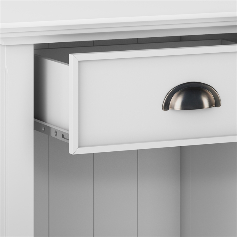 Acadian SOLID WOOD 24 inch Wide  Bedside Nightstand Table in White