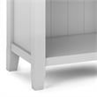Acadian SOLID WOOD 24 inch Wide  Bedside Nightstand Table in White