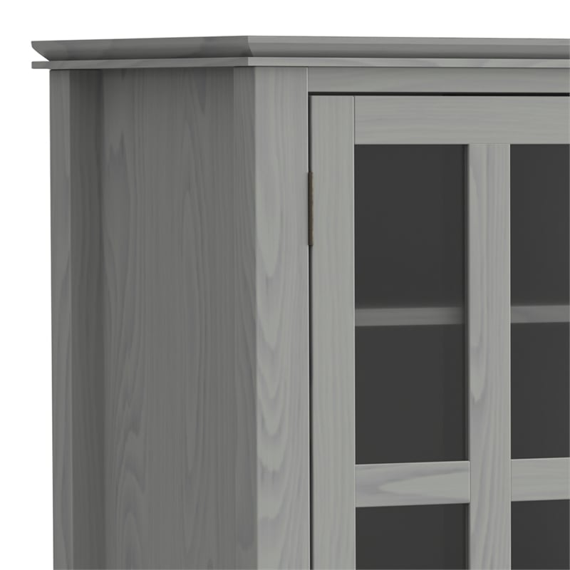 Artisan SOLID WOOD 53 inch Wide Contemporary TV Media Stand in Fog Gray