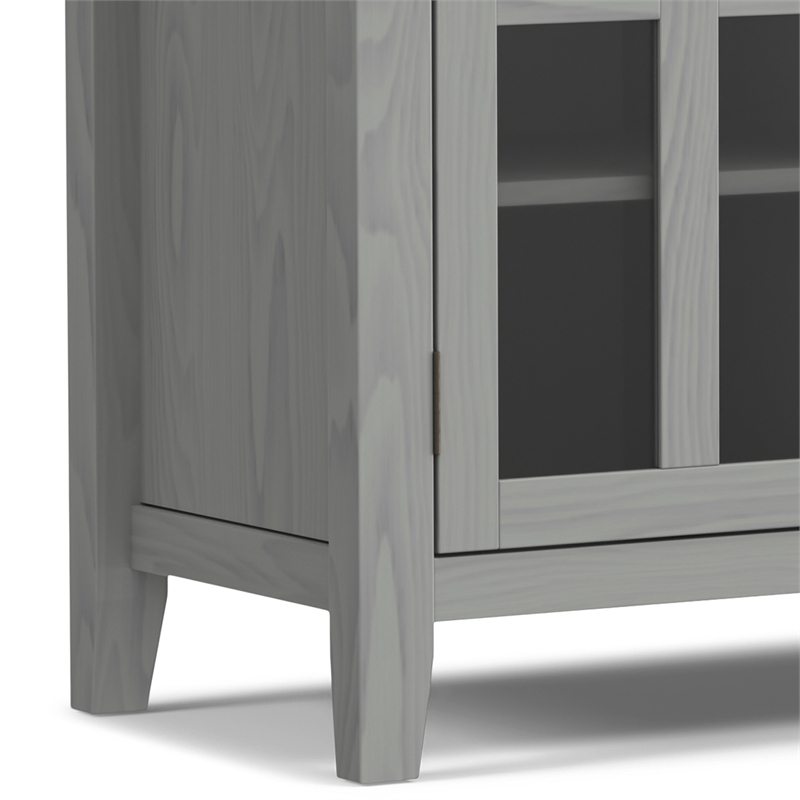 Artisan SOLID WOOD 53 inch Wide Contemporary TV Media Stand in Fog Gray